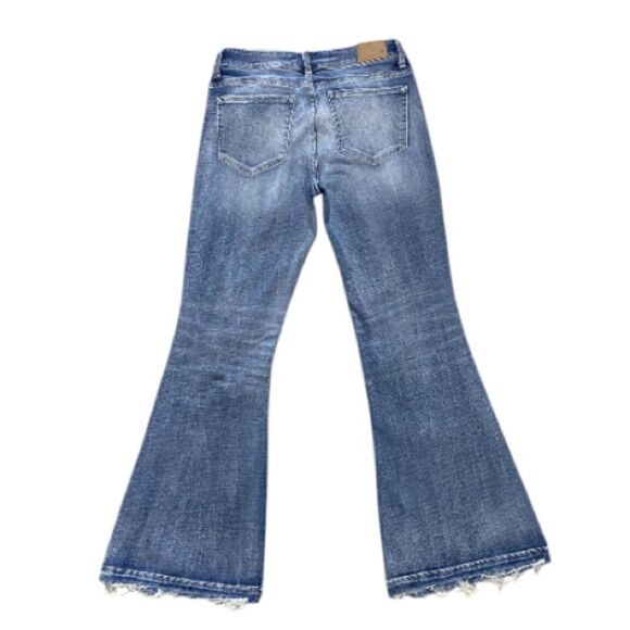 BKE Payton Mid Rise Flare Distressed Stretch Jeans Size 27x29.5 Women’s EUC - Picture 2 of 10
